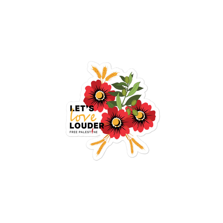 Let's Love Louder - Die-Cut Sticker - Style 1