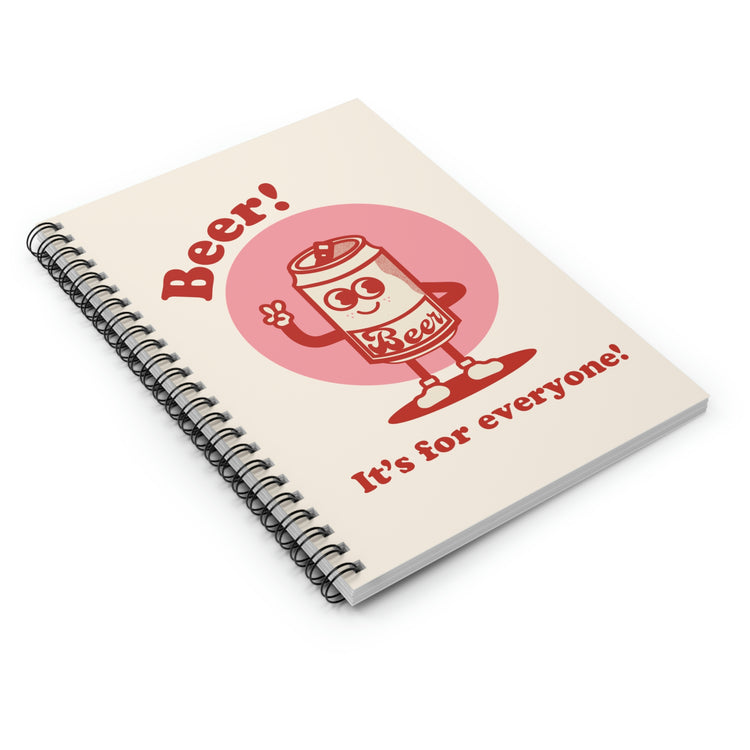 Spiral Notebook - Red Ruled Line