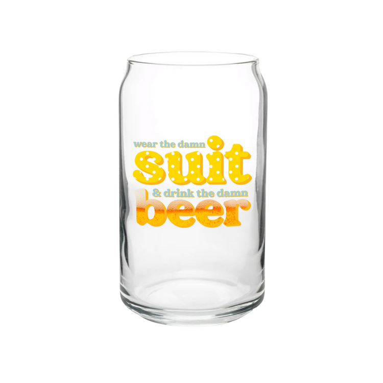 Wear the Damn Suit Glassware