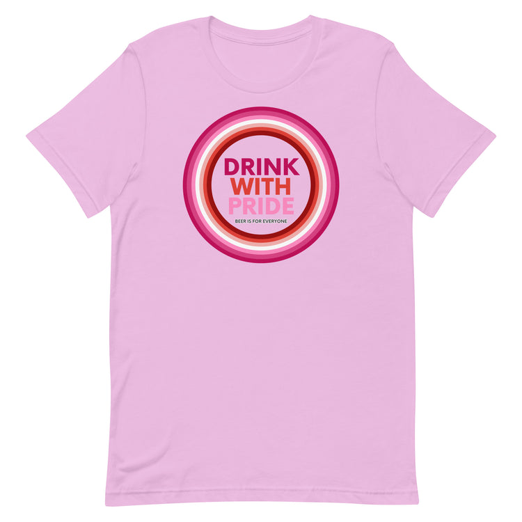 Drink with Lesbian Pride Unisex T-Shirt