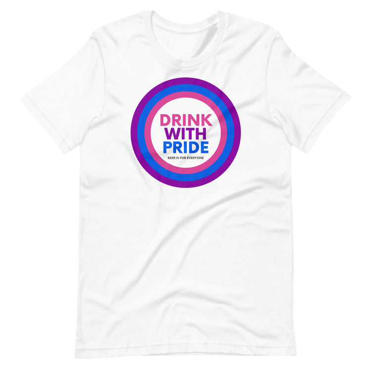 Drink with Bisexual Pride Unisex T-Shirt